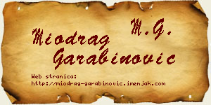Miodrag Garabinović vizit kartica